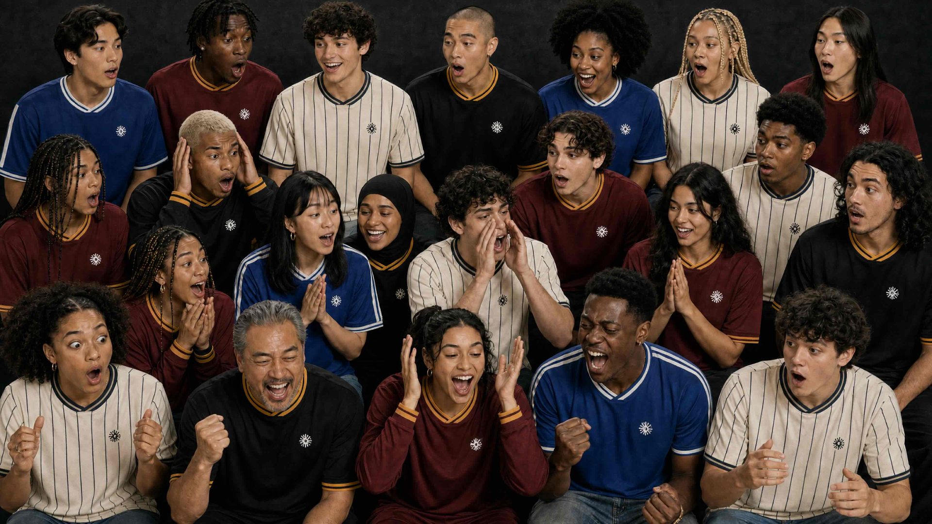 A crowd reacting to a Plenty ad